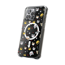 Clear Magnetic Phone Case — Cute Cat Emoji Pattern