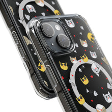 Clear Magnetic Phone Case — Cute Cat Emoji Pattern