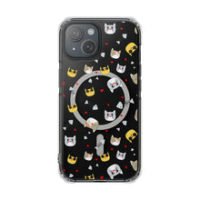 Clear Magnetic Phone Case — Cute Cat Emoji Pattern