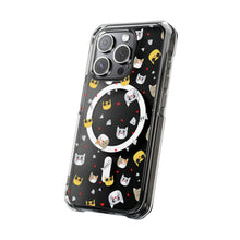 Clear Magnetic Phone Case — Cute Cat Emoji Pattern