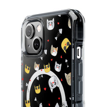 Clear Magnetic Phone Case — Cute Cat Emoji Pattern