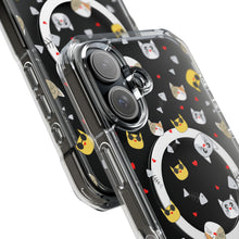 Clear Magnetic Phone Case — Cute Cat Emoji Pattern