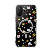 Clear Magnetic Phone Case — Cute Cat Emoji Pattern