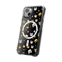 Clear Magnetic Phone Case — Cute Cat Emoji Pattern