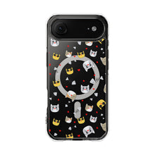 Clear Magnetic Phone Case — Cute Cat Emoji Pattern
