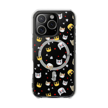 Clear Magnetic Phone Case — Cute Cat Emoji Pattern