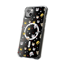 Clear Magnetic Phone Case — Cute Cat Emoji Pattern