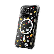 Clear Magnetic Phone Case — Cute Cat Emoji Pattern