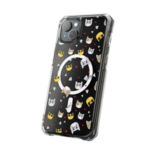 Clear Magnetic Phone Case — Cute Cat Emoji Pattern