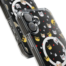 Clear Magnetic Phone Case — Cute Cat Emoji Pattern