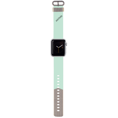 Apple Watch Strap 38mm in Nylon Grey Silver fitting