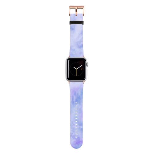 Apple Watch Strap 42mm in PU leather Rose Gold fitting